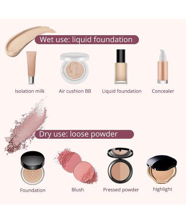 BEAKEY 2 Pcs Makeup Sponge Set - Vertical Cut Beauty Sponges for Flawless Liquid, Cream, & Powder Foundation Blending - A-Pink - Buy Online on GoSupps.com