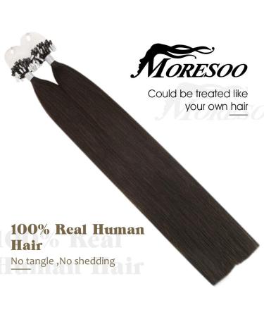 Real Hair Microring Extensions - Brown Cold Fusion #2 Remy Hair 50g 45cm - Moresoo - Buy Online on GoSupps.com