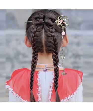 Vintage Flower Hair Stick Chinese Women's Hair Stick Long Tassel Plum Blossom Butterfly Hair Sticks Headpiece Fashion Hair Styling Accessories Crystal Rhinestone Hair Pin Elegant Chinese Hair Stick - Buy Online on GoSupps.com