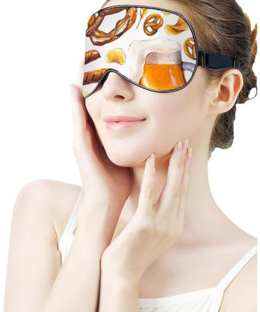 Traditional Oktoberfest Beer Sleep Mask - Adjustable Strap Eye Cover for Men and Women - Buy Online on GoSupps.com