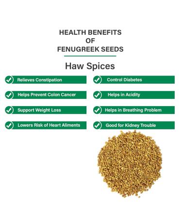 HAW Traders Inc Fenugreek Seeds 7 Oz - Natural Methi Seeds for Hair Growth & Cooking | Whole Fenugreek Spice in Resealable Bag - Buy Online on GoSupps.com