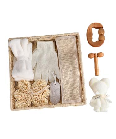 Beavorty 1 Set Bath Flower Bath Set Bathing Basket Scrubbing Brush Bathing Skin Scrubber Home Spa Home Spa Kit Spa Basket Rub Household Bathing Tools