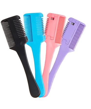 Minkissy 12-Piece Portable Hair Razor Set for Men & Women - Double-Sided Multi-Color Hair Crests | Ideal for Stylists & Household Use - Buy Online on GoSupps.com