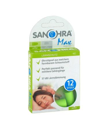 SANOHRA max earplugs for adults 12 pcs