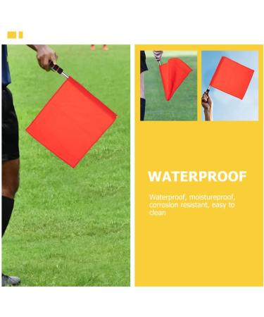 3pcs Stainless Steel Referee Flags Set for Soccer, Volleyball, Football - Red, Green, Yellow | Sports Training & Safety Commander Hand Flags - Buy Online on GoSupps.com