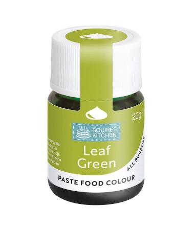 Squires Kitchen Leaf Green Food Colouring Paste Concentrated Food Colour for Use with Sugarpaste Icing Fondant Modelling Pastes Buttercream Royal Icing Cake Mixes and More - 20g