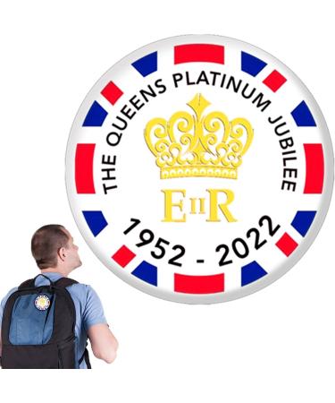 Union Jack Flag Queen Memorial Badge - 1.73 Elizabeth II Tribute Brooch | Royal Souvenir for 70-Year Anniversary - Buy Online on GoSupps.com