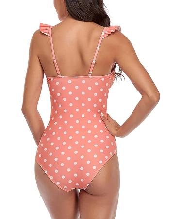 Tankini Ruffles: Swimsuit One Piece Women's Monokini Push Up Bikini V-Neck Sexy Tankini Swimsuit with Leg Swimwear Women's Tankini Tummy Control Swimsuit Women One Piece Beachwear Z-pink M - Buy Online on GoSupps.com
