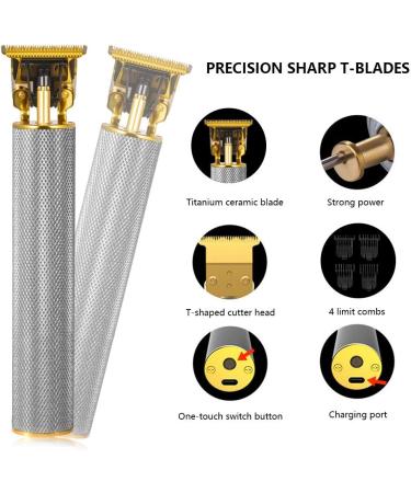 Professional Hair Trimmer Hair Clipper Cordless Outliner Kit USB Rechargeable Electric T-Blade Trimmer Hair cuttings Pro Li Outliner for Men Zero Gapped Detail Barber with 4 Guide Combs Brush - Buy Online on GoSupps.com
