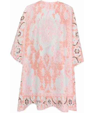 Pink Tribal Floral Barber Cape - Adjustable Hair Cutting Cape for Women Men Kids & Adults - Southwestern Ethnic Design - 55x63 Inch Salon Accessory - Buy Online on GoSupps.com