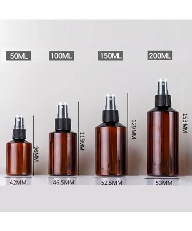 TIANZD 6 Pieces Empty 150 ml Brown PET Plastic Fine Mist Pump Spray Bottles with Black Sprayer for Cosmetic Perfume Water Travel Portable Containers Refillable 1x Funnel 150ml - Buy Online on GoSupps.com