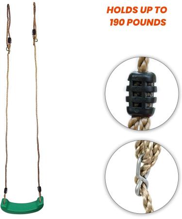 SUMMERSDREAM Rigid Child Swing Set - Heavy Duty Outdoor Swing Seat for Kids - Durable Tree Swing with Strong Nylon Rope - Lime Green - Buy Online on GoSupps.com