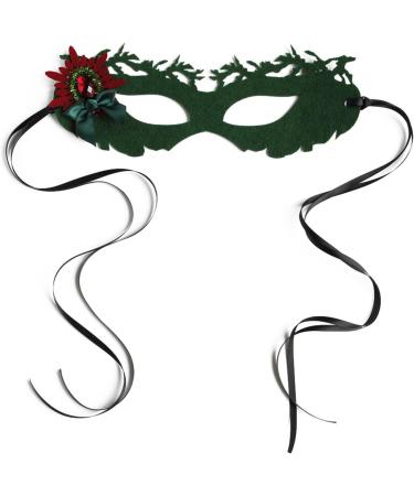 Elegant Green Masquerade With Bowknot And Rhinestones For Christmas Party Stylish Half Face ForestTheme Fashion Shows - Buy Online on GoSupps.com