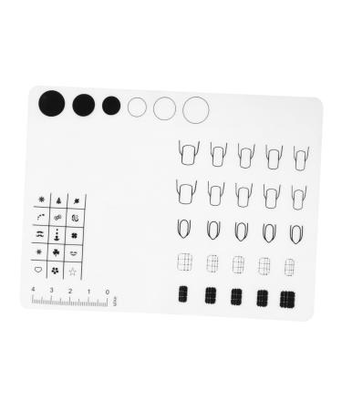 minkissy 1pc Silicone Manicure Pad Silicone Pad White Printing