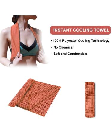 U-pick 4-Pack Cooling Towels (40x12) Microfiber Ice Towel - Instant Cool Neck Rags for Yoga, Gym, Workout, Beach & Travel - Ablue/Green/Pink/Orange - Buy Online on GoSupps.com