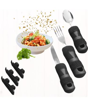 Weighted Utensils for Parkinson's Hand Tremors | 3 Cutlery & Universal Cuff Set - Buy Online on GoSupps.com