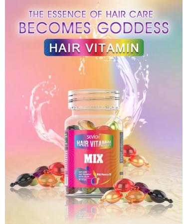 Hair Vitamin Mix Capsules with Morocco & Jojoba Oil - Revitalize & Strengthen | International Shipping Available - Buy Online on GoSupps.com