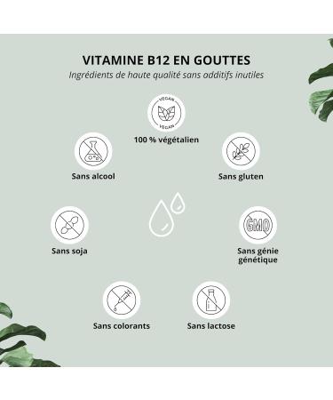Nutri + Vitamin B12 drops 50 ml highly dosed + vegan - Vitamin B 12 liquid 500 g - Drops with methylcobalamin & bioactive ade - Buy Online on GoSupps.com