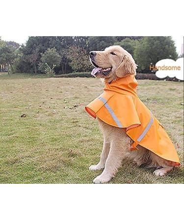 OCSOSO Waterproof Dog Raincoat with Hood & Harness - Reflective Light Jacket for Small Dogs (Orange XS) - Buy Online on GoSupps.com
