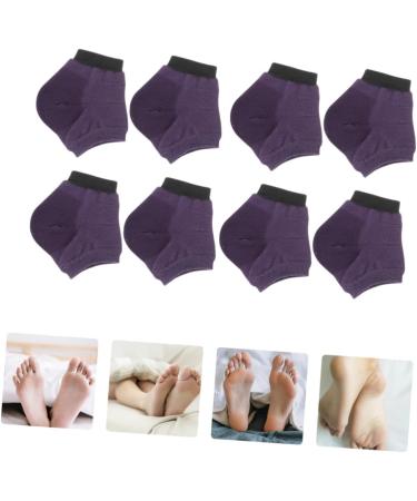 Ipetboom 5 Pairs Moisturizing Socks Heel Socks Heel Sleeve Moisturizing Yoga Socks Dry Hard Cracked Skin Socks Gel Socks Spa Heel Anti-Crack Socks Tooth Gems Cotton Protector Foot Purple - Buy Online on GoSupps.com