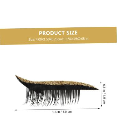 POPETPOP 4 pairs Girls Shiny Reusable Line Decal Adhesive Lash Glitter Liners with Eye for Decals Women 4x1.5cm Gloden - Buy Online on GoSupps.com