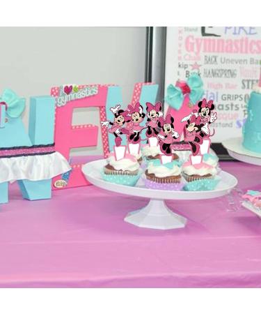 GZDUCK 24PCS Pink Cartoon Mouse Cupcake Toppers | Birthday Party Decoration for Girls Boys - Minnie Mouse Theme - Buy Online on GoSupps.com