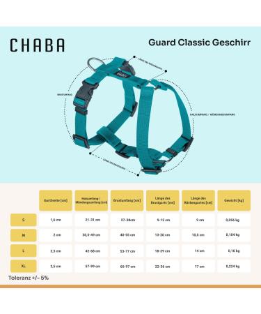 Chaba Guard Dog Harness for Small & Medium Dogs | Adjustable Anti-Choking & Control | Lightweight Step-In Design - Buy Online on GoSupps.com