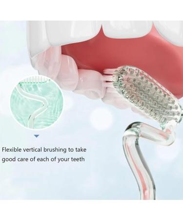 Buy S-Shape Toothbrush for Adults - Soft-Bristled Vertical Brush | Comprehensive Care for Teeth & Gums | Eco-Friendly Green - Buy Online on GoSupps.com