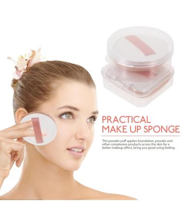 Beaupretty 2pcs Round Powder Puff & Square Makeup Sponges - Velour Cotton Applicator for Loose Powder & Foundation - Buy Online on GoSupps.com