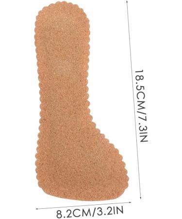 Buy 2 Pairs Cork Cropped Insoles - Anti-Slip Non-Slip Inserts for Shoes & Floating Glasses Strap - Ideal Cork Shoe Liners for Women - 18.50x8.20x0.60CM - Buy Online on GoSupps.com