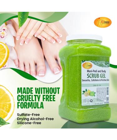 SPA REDI Lemon & Lime Pumice Scrub Gel - Exfoliating & Hydrating 128oz | Glowy Smooth Skin with Hyaluronic Acid & Comfrey Extract - Buy Online on GoSupps.com