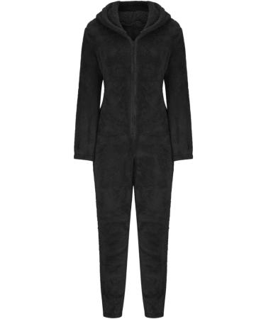 oelaio Women's Butt Button Back Flap Pajamas Functional Buttoned Flap Rompers Long Sleeve Bodycon Rompers Onesies Black Small - Buy Online on GoSupps.com