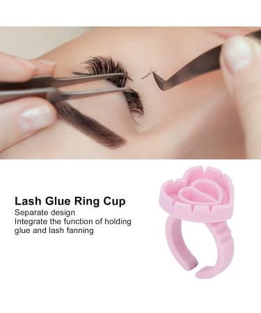100PC Eyelash Glue Ring Cups - Disposable Adhesive Holders for Eyelash Extensions | Premium Eyelash Tools & Accessories - Buy Online on GoSupps.com