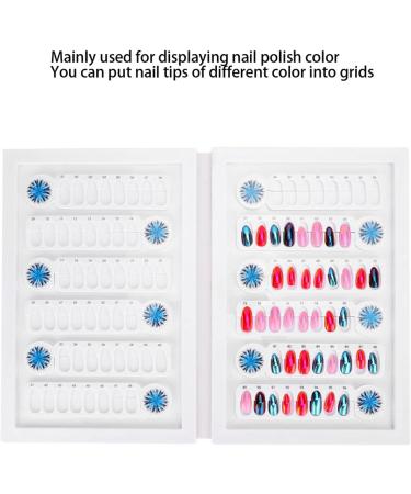 Nail Polish Display Book Materials Safety and Environmental Protection Color Card for Home Manicure Store Beauty Salon Salon Shop(White) - Buy Online on GoSupps.com