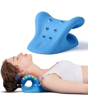 Neck Stretcher Magnetic Therapy Neck and Shoulder Relaxer Pain Relief Cloud Pillow,Cervical Traction Neck Hump Corrector Tmj Support, Chiropractic Rest Decompression for Home Use