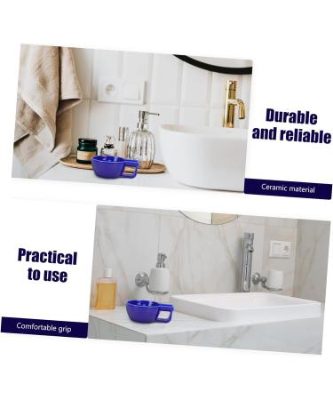 Fomiyes Ceramic Shaving Bowl for Men - Black Container Perfect for Blue Soap & Clean Shave Accessories - Buy Online on GoSupps.com