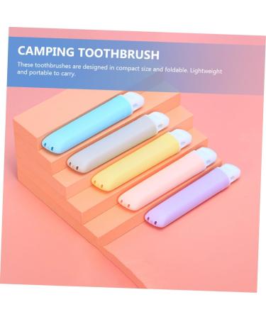 Beaupretty 5-Piece Foldable Travel Toothbrush Set - Durable & Practical Portable Toothbrush for Camping & Home Use - Buy Online on GoSupps.com