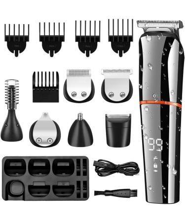 Professional Hair Clipper Professional 6 in 1 Hair Clippers for Men Beard Trimmer Razor Shaver Nose Trimmer Hair Trimmer Grooming Kit Washable One Color