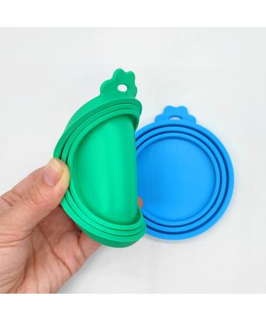 Peslogy 2pcs Universal Silicone Tin Can Lids Pet Food Can Cover Can Lids Pet Dog Cat Food Storage Can Tin Covers Lid Top 1 Fit 3 Standard Size (Blue and Green) - Buy Online on GoSupps.com