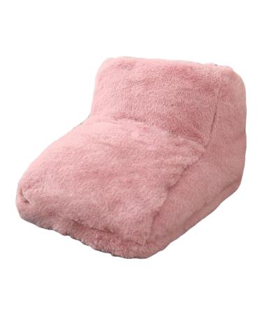 Ulafbwur Foot heating under the desk USB electrical foot warmer Harming insulation automatic USB charging heater thicken warm feet plush 3 gear temperature heating pillows for at home pink