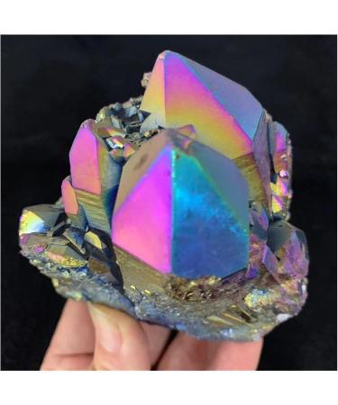 Natural Rock Crystal Clusters Colorful Angel Aura Electroplated Quartz Minerals Specimen Ornament Home Decorative Stone Flowers Quartz Stones Reiki Crystal Stone (Size : C/1kg) - Buy Online on GoSupps.com