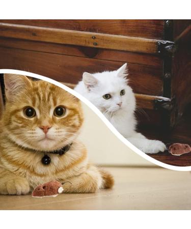 QYNuLi Clockwork Mouse Toy Plush Interactive Cat Toy Cute Moving Mouse Toy for Hard Surfaces and Flat Surfaces (Random Color) - Buy Online on GoSupps.com
