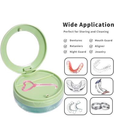 Alliph Leak-Proof Traveling Retainer Case with Mirror and Removal Tool - Green Blue - Buy Online on GoSupps.com