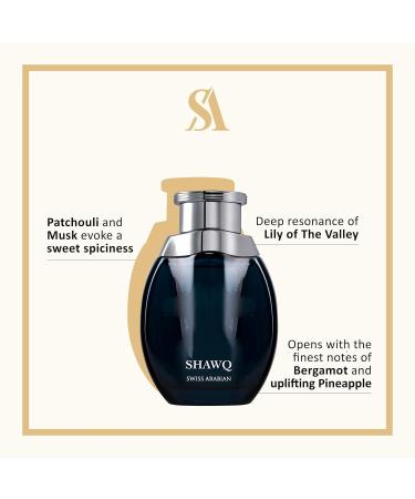 Swiss Arabian Perfumes Shawq Eau De Parfum Spray 3.4 Oz Fruity 3.4 Fl Oz (Pack of 1) - Buy Online on GoSupps.com