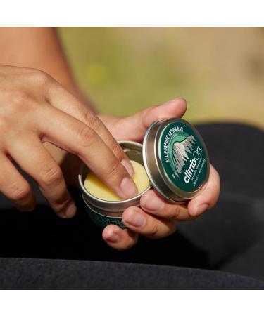 ClimbOn All Purpose Body Lotion Bar - Natural Moisturizer for Dry Skin | Hand Cream for Climbing | Eco-Friendly 1 Oz Tin - Buy Online on GoSupps.com