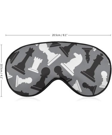 Chess Game Pieces Sleep Mask - Adjustable Strap Eye Cover for Sleeping and Travel - Blocks Light for Men and Women - Buy Online on GoSupps.com