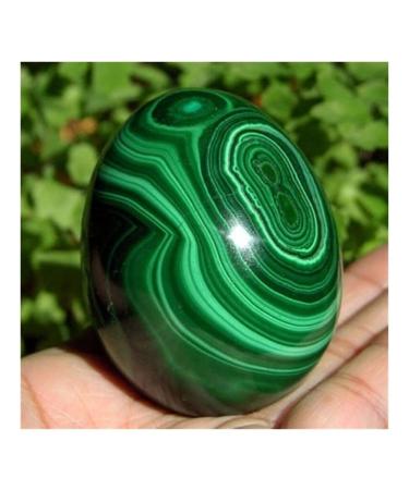 JUKUCKV Spiritual Support Natural Dark Green Malachite Crystal Gemstone Egg Sphere Ball Africa Congo