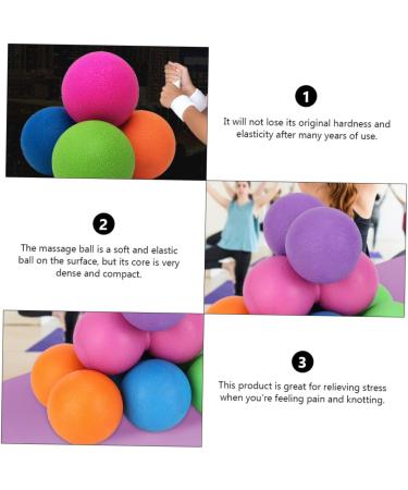 Beaupretty 2-in-1 Yoga & Lacrosse Balls - Foam Fitness Mobility Roller for Plantar Fasciitis & Massage - Violet - Buy Online on GoSupps.com