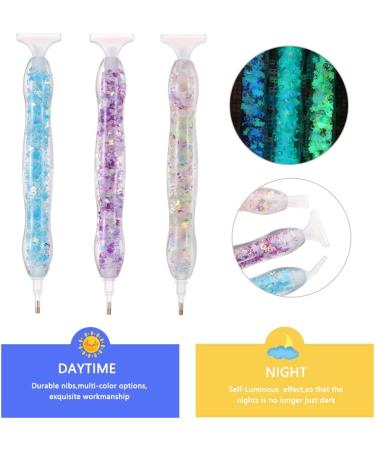 14pcs Diamond Painting Art Drill Pen Set - Luminous 5D Point Drill Pen Tools with Wax & Storage Box - Purple Resin Cross Stitch Diamond Rhinestone Beads Picker for DIY Nail Art & Embroidery Decoration - Buy Online on GoSupps.com