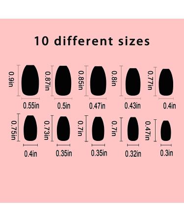 SIUSIO 24Pcs Medium Ombre Coffin Nails - Red Wine Full Cover Press On Nail Art Tips for Women and Girls - Buy Online on GoSupps.com